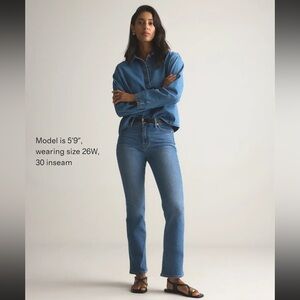 Quince Blue Women's Kick Flare Jeans